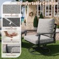 thumbnail image 3 of HOMREST 9 PCS Outdoor Patio Furniture Set with 2 Swivel Rocking Chairs and Metal Coffee Side Table, Patio Conversation Set with 2 Ottomans and 2 3-Seat Sofas, Loveseat for Big Garden, Deck, Poolside, 3 of 9