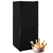 3.8 Cu.Ft Compact Refrigerator Double Door Mini Fridge with 2.3 Cu ft Freezer, Ultra Quiet, Mini Refrigerator for Dorm, Bedroom, Office, Black