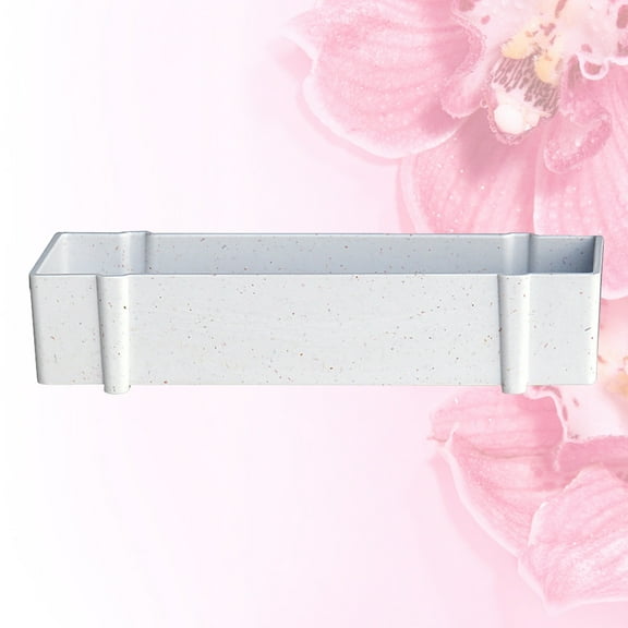 Soimiss 1Set Moistureproof Succulent Succulent Pots Rectangular White Flower Pot for Green Project in Nordic Style