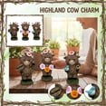 thumbnail image 5 of Highland Cow Figurine Highland Cow Bathroom Decor Scottish Highland Cow Resin Statue Cute Animal Decor for Home Garden Living Room Kitchen Office and Tiered Tray, 5 of 5