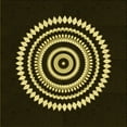 thumbnail image 1 of Ahgly Company Tapis d'Intérieur Lavable à la Machine, Carré, Transitionnel, Noir Nuit, Tapis de Zone, 4 Pieds Carré, 1 of 7