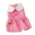 thumbnail image 6 of Cat Clothes Lapel Neck - Fashion Princess Skirt Party Dress Up Plaid Skirt Summer Dog Dress Pet Clothing, 6 of 8