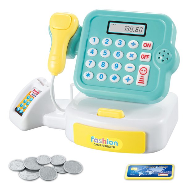SANWOOD Cash Register Toy,Electronic Children Pretend Play Simulation