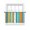 Multicolor, variant on Blue Teal Orange Striped Sheer Curtains 45 Inch Length 2 Panels Set - Light Filtering Window Treatments, Farmhouse Stripe Rod Pocket Semi Curtains for Living Room/Bedroom/Kitchen Décor, 104"W x 45"L