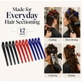 thumbnail image 7 of 12 Pack Duck Bill Hair Clips, Hair Styling and Sectioning Clips with Silicone Band, TIKA, 7 of 7