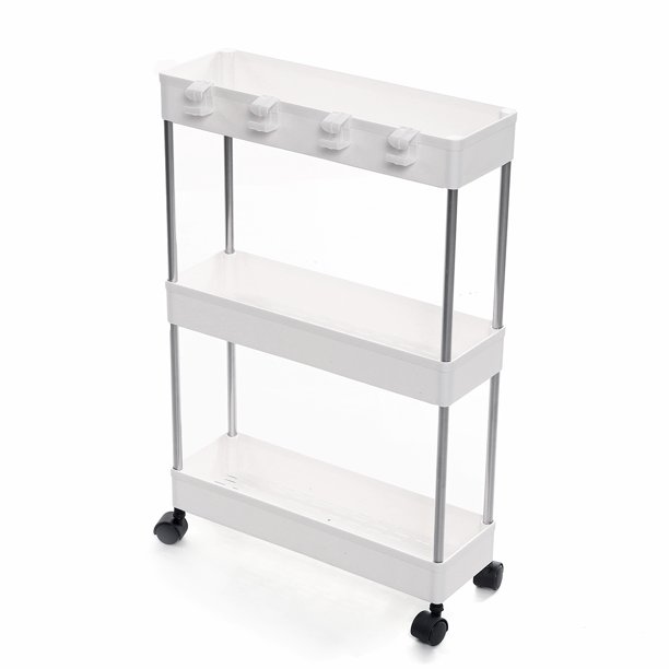 Slim Storage Cart Rolling Storage Cart 4 Tier Slim Slide Out Kitchen