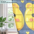 thumbnail image 4 of Bear Face Yellow Blackout Curtains Thermal Insulation 63 inch Grommet for Bedroom Living Room Bathroom Kitchen Windows 2 Pack, 4 of 6