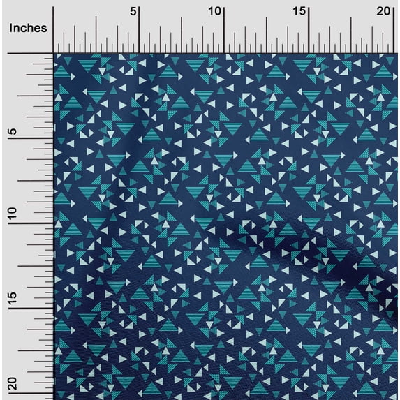 oneOone Polyester Lycra Fabric Triangle Geometric Print Fabric BTY 56 Inch Wide