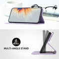 thumbnail image 4 of Wallet Case for Samsung A13 4G, with Card Slots [RFID Blocking],Durable Flip Folio Kickstand Magnetic Closure Leather Wallet Wrist Strap Women Men Case for Samsung Galaxy A13 4G, Purple, 4 of 10