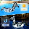 thumbnail image 2 of Flotador inflable para piscina con forma de cebra con luces FlyFreeEU Solar Adults, 2 of 7