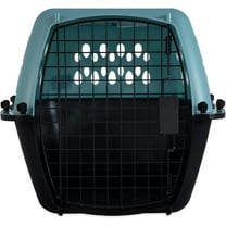 Fashion  Dog Kennel - Portable Crate for Small Dogs 10-20 lbs - Airline-Friendly Travel Carrier -  Plastic Shell - Light Blue