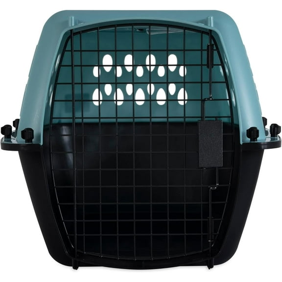 Fashion Dog Kennel - Portable Crate for Small Dogs 10-20 lbs - Airline-Friendly Travel Carrier - Plastic Shell - Light Blue