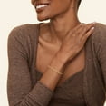 thumbnail image 3 of GDCOIN Tennis Round CZ Bracelet 14K Gold Plated Dainty Jewelry for Women, 3 of 10