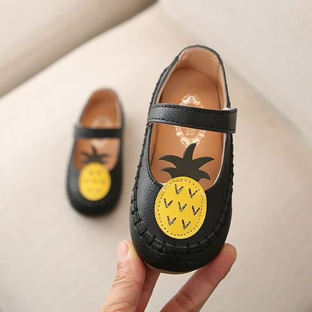 

Children Baby Girls Cute Pineapple Fruit Leather Sport Single Casual Shoes