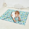 thumbnail image 2 of LightBlue Cartoon Dinosaurs Trees Pattern Blanket,Comfortable Soft Flannel Throw Blanket,All Season,Warm Lightweight Blankets for Sofa Bed Couch Living Room Chair,30"x40", 2 of 4