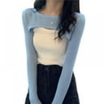 thumbnail image 1 of Haut Tricoté pour Femmes Printemps Chandail Court Col Rond, 1 of 5