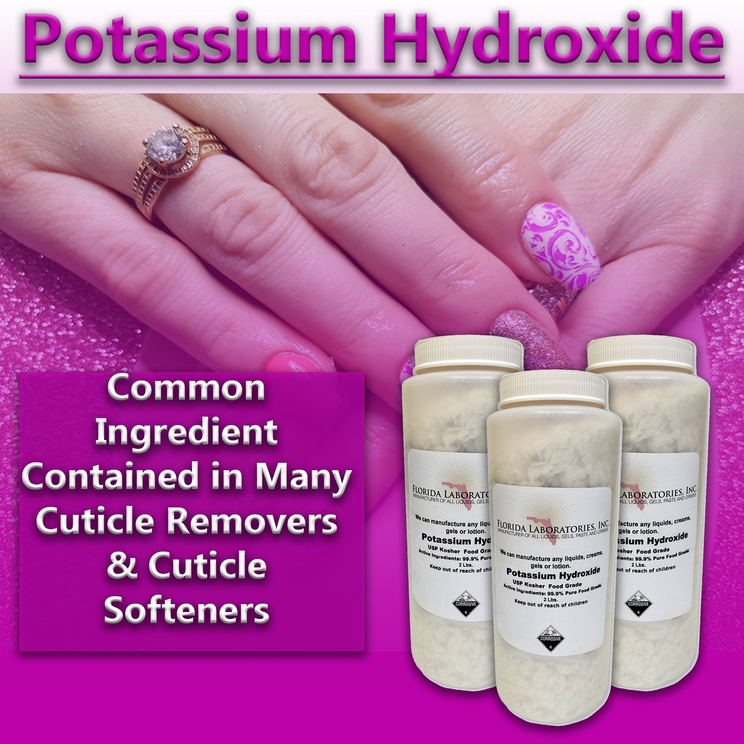 Potassium Hydroxide (KOH),90% pure, Caustic Potash, Organic Soap making 6 Lbs (Pounds)