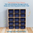 thumbnail image 5 of ECR4Kids Scoop Front Plastic Storage Bins, Multipurpose Organization, Navy, 15-Piece, 5 of 9