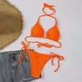 thumbnail image 2 of Glisme Swimsuits For Women Ladies Split Bikini Set Summer Solid Color Swimwear Orange Bathing Suits For Swimming Activity, 2 of 3