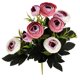 thumbnail image 1 of Ramo de capullo de rosa artificial Monstrate 9 cabezas color rosa púrpura, 1 of 6