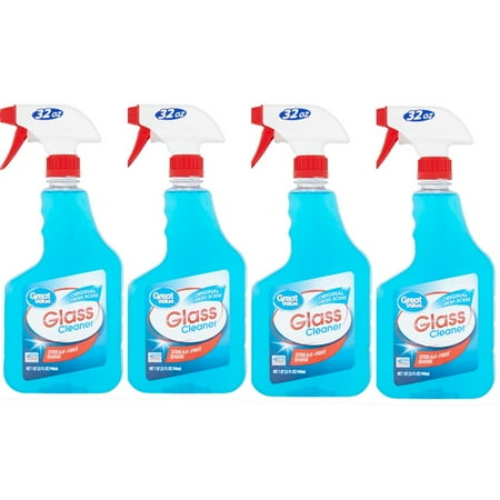 (4 Pack) Great Value Glass Cleaner, 32 oz (Best Telescopic Window Cleaner)