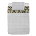 thumbnail image 2 of Vintage Reversible Bedspread Set, Connected Classic Flowers Renaissance Style Leaves Foliage Entangled Art Deco, Pillow Shams & Comforter Microfiber Bedding Set, 3 Sizes, Army Green, by Ambesonne, 2 of 2
