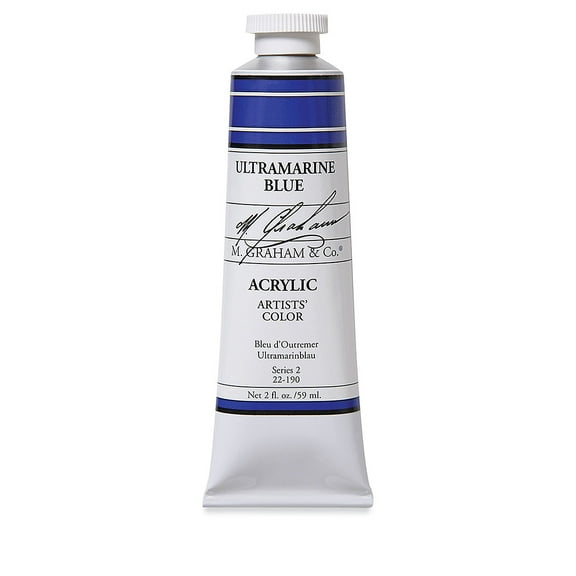 M. Graham & Co. 22-190 M. Graham 2-Ounce Tube Acrylic Paint, Ultramarine Blue