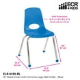 thumbnail image 2 of ECR4Kids 16in Stack Chair Chrome Legs Ball Glide - Blue, 2 of 7