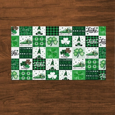 

Fall Decorations For Home St. Patricks S Day Placemats Scandinavians Irish Day Plaid Decorative Placemats Insulated Tablecloths