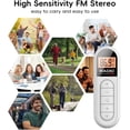 thumbnail image 4 of Pocket Radio - FM Radio - Battery-Powered Radio - Portable Radio - Emergency Radio - With Headphones and LCD Screen - Suitable for Walking/Jogging - White, 4 of 6