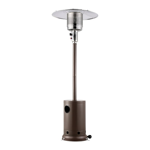 KFFKFF 50000BTU Propane Patio Heater, Outdoor Patio Heater with Double Heating Grid and Wheels, Secure Outdoor Heating for Patio, Gatherings, and Garden