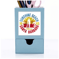 thumbnail image 1 of Coconut Tree Beach Illustration Pattern Desk Supplies Organizer Pen Holder Card, 1 of 3