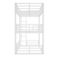 thumbnail image 6 of Twin XL over Twin XL over Twin XL Bed Frame, Metal Triple Bunk Bed with Safety Guardrails, Heavy-duty Triple Bed with Noise-reduced Design, White, 6 of 9