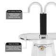 thumbnail image 3 of 100ml Aluminum Alloy Double Head Coffee Pot, DIY Mini Italian Double Head Stovetop Coffee Maker for Home Cafe, Dual Tube Design, Portable, Traditional Italian Coffee Making Method, 3 of 7