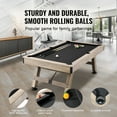 thumbnail image 5 of KFFKFF Pool Table, 7-foot Billiards Table, Legs with Adjustable Stability, Set Comes with Balls, Cue Sticks, Chalks, and Brush, Wooden Hue with Dark Fabric, 5 of 9