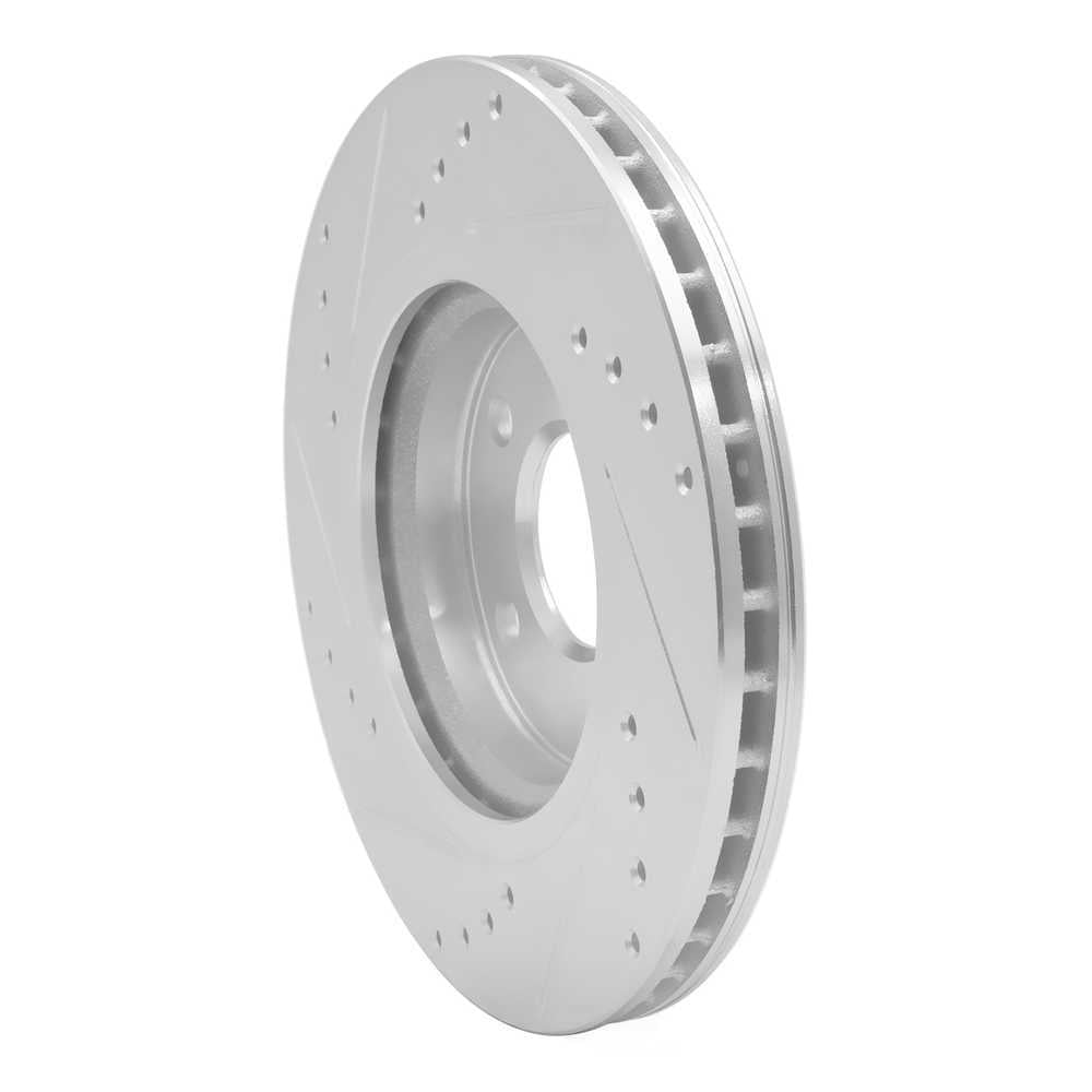 Dynamic Friction Company 631-67106R DFC Brake Rotor - Drilled And Slotted - Silver