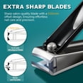 thumbnail image 2 of NIUTA Pro 5-in-1 Nail Clippers Set for Men & Women, Stainless Steel Fingernail Clippers and Toenail Clippers, Ultra Sharp Angled Nail Cutter Kit with Nano Glass File, Leather Case for Travel, 2 of 8