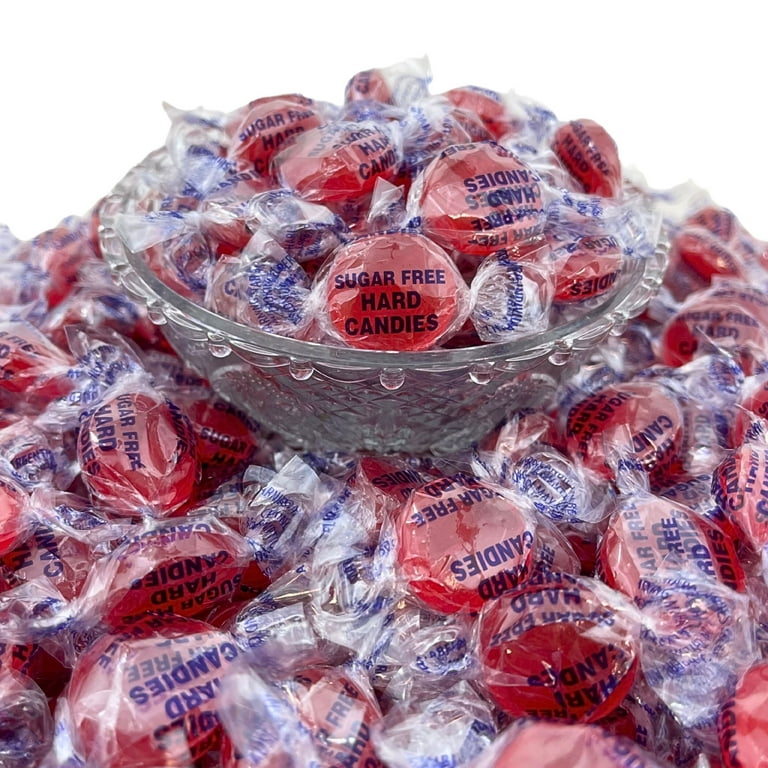 Sugar Free Cinnamon Candy Assortment - 3 lbs - Sugar Free Cinnamon Bon Bons  Red Colored Hard Candies - American Vintage Candy Discs Snack Pack 