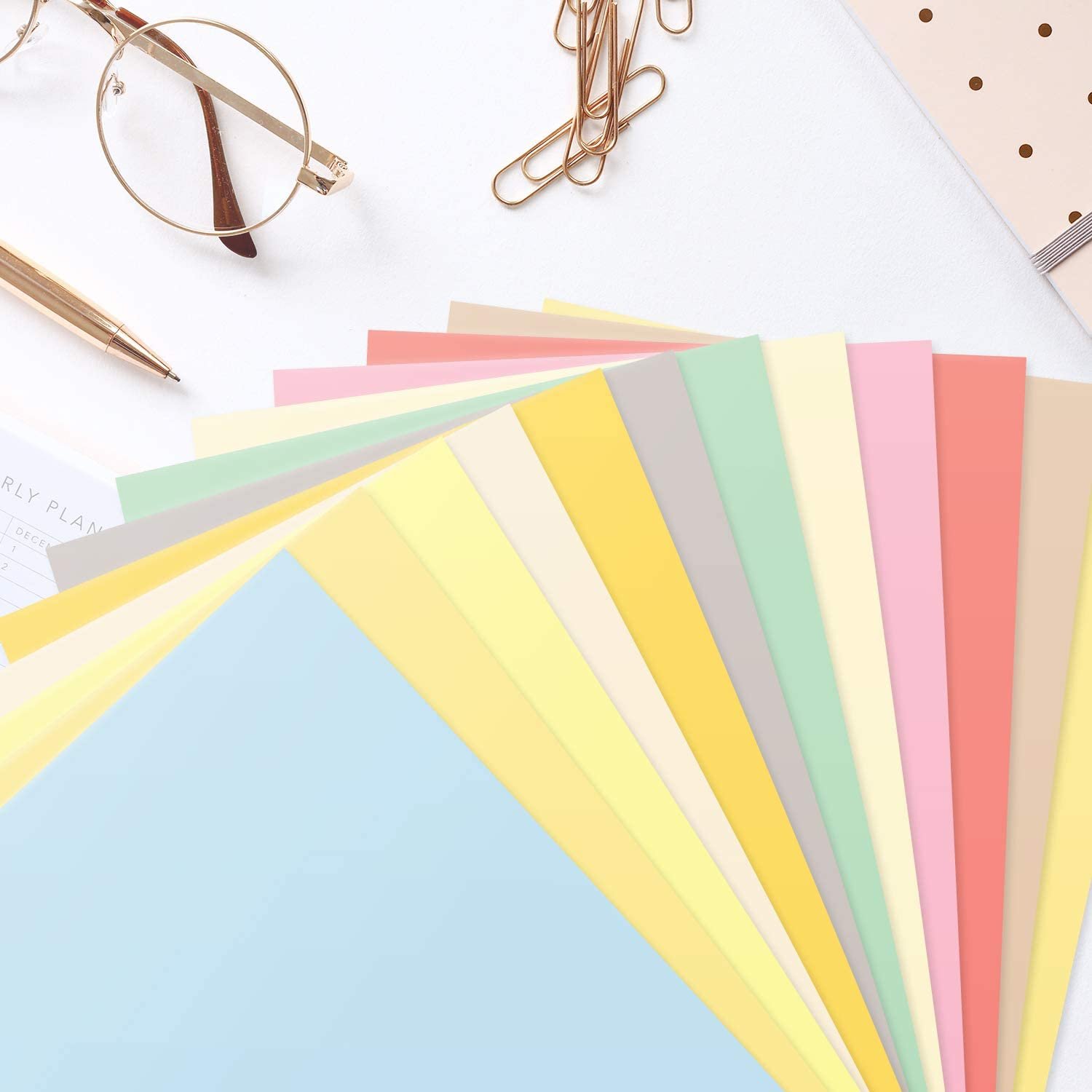 8.5 x 14” Pastel Color Paper – Great for Cards and Stationery Printing | Legal, Menu Size | Lightweight 20lb Paper | 100 Sheets | Cream - image 3 of 6
