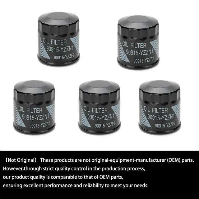 90915-YZZN1 5 Pack Fits for Toyota / for Lexus Engine Spin-On Oil Filter-