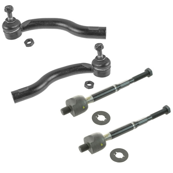 TRQ Front Tie Rod Set Fits Select 2009-2014 Nissan Cube 2007-2012 Versa