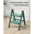 thumbnail image 5 of 2 Step Ladder,Aluminum Lightweight Folding 2 Step Stool with Anti-Slip Wide Pedal,330lbs Capacity Step Ladder for Household,Kitchen,Office - Green, 5 of 16