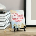 thumbnail image 3 of Signs ByLita Please Wash Your Hands, Blue Watercolor Table Sign (6 x 8"), 3 of 4