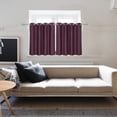 thumbnail image 2 of Unique Bargains Blackout Window Curtains Kitchen Panels Set of 2 Burgundy 52" x 36", 2 of 8