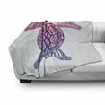 thumbnail image 3 of Turtle Soft Flannel Fleece Throw Blanket, Totem Animal Motifs Vortex Circle and Triangle Shapes on the Shell, Cozy Plush for Indoor and Outdoor Use, 50" x 70", Multicolor, by Ambesonne, 3 of 6
