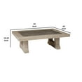 thumbnail image 5 of 54 Inch Rustic Rectangular Coffee Table Melamine Top Brown Pine Frame, 5 of 5