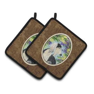 Saluki Pair of Pot Holders