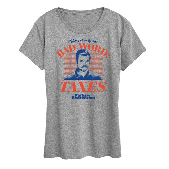 Parks and Recreation - Bad Word Taxes - Women's Short Sleeve Graphic T-Shirt