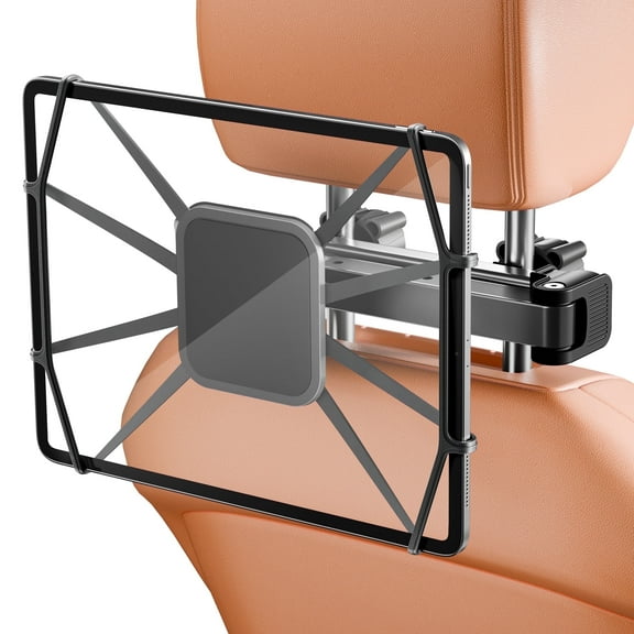 Car Headrest Tablet Holder for Kids, 360° Rotation Silicone Holder Tablet Stand, Adjustable Headrest Mount Fits for 7-13" Tablets, iPad Pro/Air/Mini