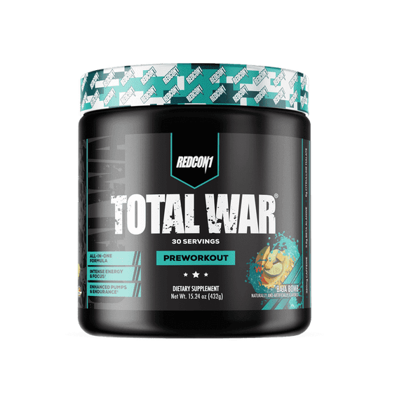 REDCON1 Total War Pre Workout Powder, Baja Bomb - Beta Alanine   Citrulline Malate Keto Friendly Preworkout for Men & Women with 320mg of Caffeine - Fast Acting (30 Servings)